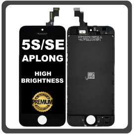 HQ OEM Συμβατό Με Apple iPhone 5s (A1453, A1457), iPhone SE (A1662, A1723) APLONG High Brightness LCD Display Screen Assembly Οθόνη + Touch Screen Digitizer Μηχανισμός Αφής Black Μαύρο (Premium A+) (Lifetime Warranty Για Συνεργάτες B2B​)