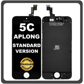 HQ OEM Συμβατό Με Apple iPhone 5c (A1456, A1507) APLONG APLONG Standard Version LCD Display Screen Assembly Οθόνη + Touch Screen Digitizer Μηχανισμός Αφής Black Μαύρο (Premium A+) (Lifetime Warranty Για Συνεργάτες B2B​)