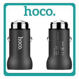Hoco Car Charger Φορτιστής Αυτοκινήτου Black Μαύρο Z4 Συνολικής Έντασης 2A Γρήγορης Φόρτισης Με Μία Θύρα USB