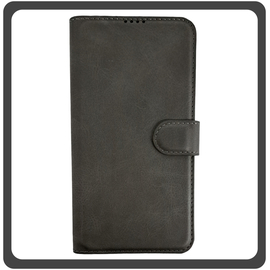 Θήκη Book, Δερματίνη Leather Flap Wallet Case with Clasp Gray Γκρι For iPhone 12 Pro Max