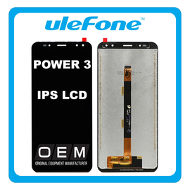 HQ OEM Ulefone Power 3, Power3, IPS LCD Display Screen Assembly Οθόνη + Touch Screen Digitizer Μηχανισμός Αφής Black Μαύρο (Grade AAA)