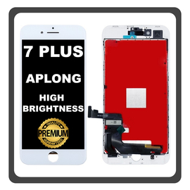 HQ OEM Συμβατό Με Apple iPhone 7+, iPhone7 Plus (A1661, A1784) APLONG High Brightness LCD Display Screen Assembly Οθόνη + Touch Screen Digitizer Μηχανισμός Αφής White Άσπρο (Premium A+) (Lifetime Warranty Για Συνεργάτες B2B​)