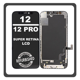 Γνήσια Original Apple iPhone 12, iPhone12 (A2403, A2172), iPhone 12 Pro (A2407, A2341) Super Retina XDR OLED LCD Display Screen Assembly Οθόνη + Touch Screen Digitizer Μηχανισμός Αφής Black Μαύρο (Ref By Apple) (Lifetime Warranty Για Συνεργατες B2B​)