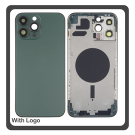 HQ OEM Συμβατό Με Apple iPhone 13 Pro Max (A2643, A2484, A2641) EU Version Rear Back Battery Cover Middle Frame- Housing Πίσω Κάλυμμα Καπάκι Πλάτη Μπαταρίας - Σασί + Side Keys Πλαϊνά πλήκτρα  + Sim Tray Θήκη Κάρτας Alpine Green Πράσινο (Premium A+)