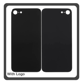 HQ OEM Συμβατό Με iPhone SE (2020) (A2275, A2296) Premium Aftermarket Rear Back Battery Cover with Camera Big Hole Πίσω Κάλυμμα Πλάτη Καπάκι Μπαταρίας Black Μαύρο (Premium A+)