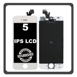 iPhone 5, iPhone5 (A1428, A1429) IPS LCD Display Screen Assembly Οθόνη + Touch Screen Digitizer Μηχανισμός Αφής White Άσπρο (Ref By Apple) (Lifetime Warranty Για Συνεργάτες B2B​)