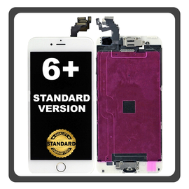 HQ OEM Συμβατό Με Apple iPhone 6 Plus, iPhone 6+ (A1522, A1524) Stantard Version IPS LCD Display Screen Assembly Οθόνη + Touch Screen Digitizer Μηχανισμός Αφής White Άσπρο (Premium A+)
