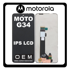 HQ OEM Συμβατό Με Motorola Moto G34 5G (XT2363-2) IPS LCD Display Screen Assembly Οθόνη + Touch Screen Digitizer Μηχανισμός Αφής Black Μαύρο (Premium A+)