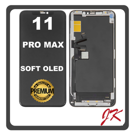 HQ OEM Συμβατό Με Apple iPhone 11 Pro Max, iPhone11 ProMax (A2218, A2161) JK SOFT OLED LCD Display Screen Assembly Οθόνη + Touch Screen Digitizer Μηχανισμός Αφής Black Μαύρο (Premium A+)