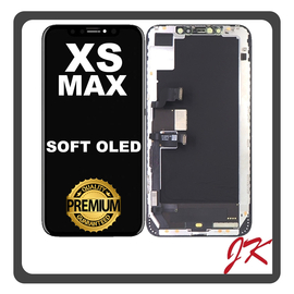 HQ OEM Συμβατό Με Apple iPhone XS Max, iPhone XsMax (A1921, A2101) JK SOFT OLED LCD Display Screen Assembly Οθόνη + Touch Screen Digitizer Μηχανισμός Αφής Black Μαύρο (Premium A+)