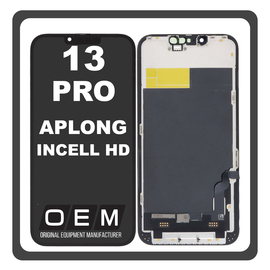 HQ OEM Συμβατό Με Apple iPhone 13 Pro (A2638, A2483) APLONG In-Cell-HD, InCell-HD LCD Display Screen Assembly Οθόνη + Touch Screen Digitizer Μηχανισμός Αφής With IC Removable Black Μαύρο (Premium A+) (Lifetime Warranty Για Συνεργατες B2B​)