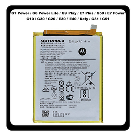 Γνήσια Original Motorola G7 Power / G8 Power Lite / G9 Play / E7 Plus / G50 / E7 Power / G10 / G30 / G20 / E30 / E40 / Defy / G31 / G51, JK50 Battery Μπαταρία Li-Pol 5000 mAh SB18C77591 SB18C98449 (Service Pack By Motorola)