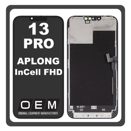 HQ OEM For Apple iPhone 13 Pro (A2638, A2483) APLONG InCell FHD LCD Display Screen Assembly Οθόνη + Touch Screen Digitizer Μηχανισμός Αφής Diagnosable​ Black Μαύρο (Premium A+) (Lifetime Warranty Για Συνεργατες B2B)