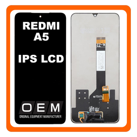 HQ OEM Συμβατό Με Xiaomi Redmi A5 (25028PC03G, 25028RN03A, 25028RN03I), IPS LCD Display Screen Assembly Οθόνη + Touch Screen Digitizer Μηχανισμός Αφής Black Μαύρο Long Flex​ (Premium A+)