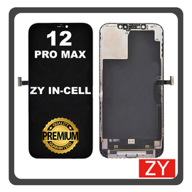 HQ OEM Συμβατό Με Apple iPhone 12 Pro Max (A2411, A2342, A2410, A2412) ZY Premium In-Cell LCD Display Screen Assembly Οθόνη + Touch Screen Digitizer Μηχανισμός Αφής Black Μαύρο (Premium A+)