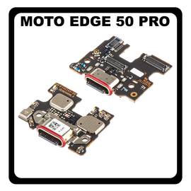 Γνήσια Original Motorola Moto Edge 50 Pro 5G (XT2403-2) USB Type-C Charging Dock Connector Flex Sub Board, Καλωδιοταινία Υπό Πλακέτα Φόρτισης + Microphone Μικρόφωνο 5P68C24105 (Service Pack By Motorola)