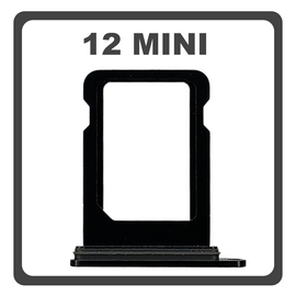Original for Apple iPhone 12 Mini , iPhone12 Mini (A2399, A2176, A2398) SIM Card Tray Black Μαύρο Pulled