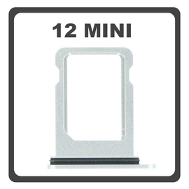 Original for Apple iPhone 12 Mini , iPhone12 Mini (A2399, A2176, A2398) SIM Card Tray White Άσπρο Pulled
