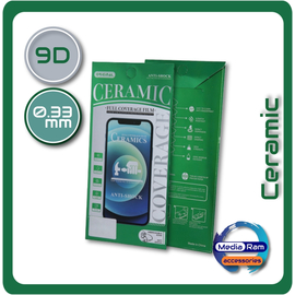 Ceramic Glass 9D Τζαμάκι Οθόνης For Samsung Galaxy S23 Ultra Black Μαύρο