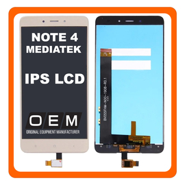 HQ OEM Συμβατό Με Xiaomi Redmi Note 4, Note4 (MediaTek) LCD Display Screen Οθόνη + Touch Screen Digitizer Μηχανισμός Αφής Gold Χρυσό (Premium A+)