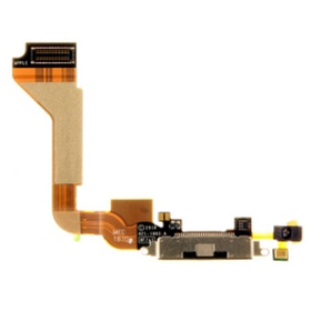 Original Iphone 4 Dock Charge Connector flex and Headphone Jack Black Καλωδιοταινία φόρτισης