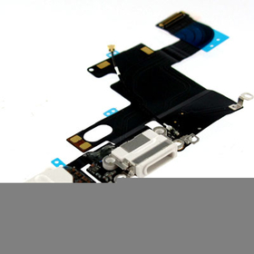 HQ OEM Iphone 6, Iphone6, 6g (A1549, A1586, A1589, A1522, A1524, A1593, iPhone7,2) Dock Charge Connector flex and Headphone Jack Καλωδιοταινία φόρτισης & Υποδοχή Ακουστικών White Άσπρο (Grade AAA+++)