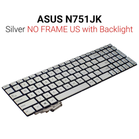 Πληκτρολόγιο Asus N751jk Backlight no Frame us