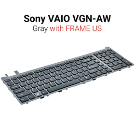 Πληκτρολόγιο Sony Vaio vgn-aw Gray Frame us