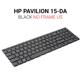 Πληκτρολόγιο hp Pavilion 15-da Black no Frame us