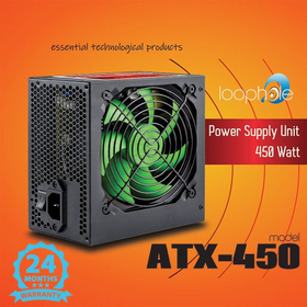Τροφοδοτικό Loophole 450watt Πράσινο fan