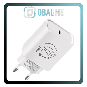 OBAL:ME Φορτιστής Τοίχου USB-C PD 20W White Άσπρο 20W1CWH