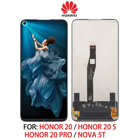 HQ OEM Huawei Honor 20 Pro, Honor20 Pro (YAL-AL10 / TL10), HONOR 20 (YAL-AL00 YAL-L21), NOVA 5T (YAL-L61), IPS LCD SCREEN DISPLAY ΟΘΟΝΗ + TOUCH SCREEN DIGITIZER ΜΗΧΑΝΙΣΜΟΣ ΑΦΗΣ (GRADE AAA+++)