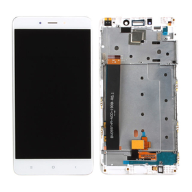 OEM HQ Xiaomi Redmi Note 4 / Redmi Note4 (MediaTek) LCD Display Assembly Οθόνη + Touch Screen Digitizer Μηχανισμός Αφής + Frame Πλαίσιο White (Grade AAA+++)