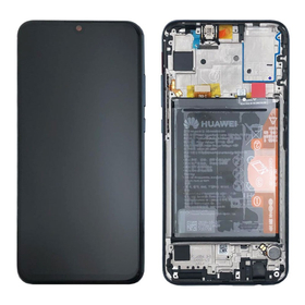 Γνήσια Original Huawei P Smart 2019, Psmart 2019 (POT-L21 POT-LX1) Lcd Screen Display Οθόνη + Touch Screen Digitizer Μηχανισμός Αφής + Πλαίσιο Frame Bezel + Battery Μπαταρία 02352JEY Μαύρο Black​​