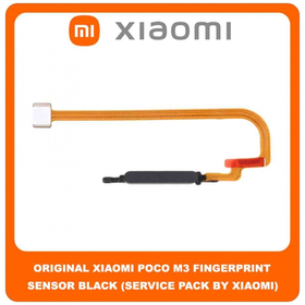 Original Γνήσιο Xiaomi Poco M3 , PocoM3 (M2010J19CG, M2010J19CI) Redmi 9T , Redmi9T (J19S, M2010J19SG, M2010J19SY) Fingerprint Flex Sensor Καλωδιοταινία Αισθητήρας Δακτυλικού Αποτυπώματος Black Μαύρο (Service Pack By Xiaomi)
