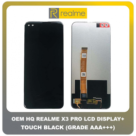 OEM HQ Realme X3 , RealmeX3 (RMX2142, RMX2081, RMX2085) IPS LCD Display Assembly Screen Οθόνη + Touch Screen DIgitizer Μηχανισμός Αφής Black Μαύρο (Grade AAA+++)