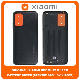 Original Γνήσιο Xiaomi Redmi 9T , Redmi9T (J19S, M2010J19SG, M2010J19SY) Rear Back Battery Cover Πίσω Κάλυμμα Καπάκι Μπαταρίας Black Μαύρο (Service Pack By Xiaomi)
