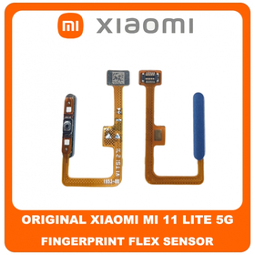 Γνήσιο Original Xiaomi Mi 11 Lite 5G (M2101K9G, M2101K9C, M2101K9R) Fingerprint Flex Sensor Αισθητήρας Δακτυλικού Αποτυπώματος Blue Μπλε (Service Pack By Xiaomi)