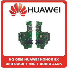 HQ OEM Συμβατό Για Huawei Honor 8X (JSN-L22, JSN-L42, JSN-L11) Micro USB Charging Dock Connector Flex Sub Board, Καλωδιοταινία Υπό Πλακέτα Φόρτισης + Microphone Μικρόφωνο + Audio Jack Θύρα Ακουστικών (Grade AAA+++)