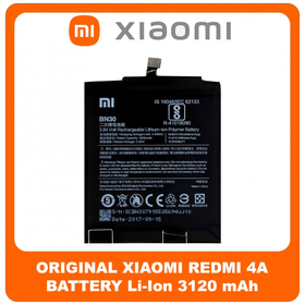 Γνήσια Original ​Xiaomi Redmi 4A, Redmi4A (2016117) BN30 Battery Μπαταρία Li-Ion 3120 mAh (Bulk) 290300003001 (Service Pack By Xiaomi)