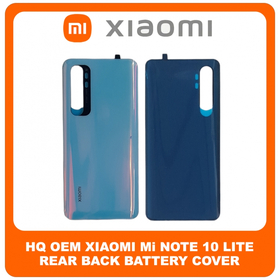 HQ OEM Συμβατό Για Xiaomi Mi Note 10 Lite (M2002F4LG, M1910F4G) Rear Back Battery Cover Πίσω Κάλυμμα Καπάκι Πλάτη Μπαταρίας White Άσπρο (Premium A+)