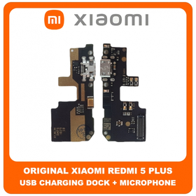 Γνήσια Original Xiaomi Redmi 5 Plus, Redmi5 Plus (MEG7, MEI7) Micro USB Charging Dock Connector Flex Sub Board, Καλωδιοταινία Υπό Πλακέτα Φόρτισης + Microphone Μικρόφωνο 560030015033 (Service Pack By Xiaomi)