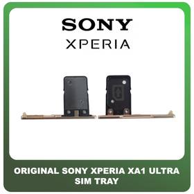 Γνήσια Original Sony Xperia XA1 Ultra, Xperia XA1Ultra (G3226, G3221, G3212, G3223) Sim Tray Υποδοχέας Βάση Θήκη Κάρτας SIM Gold Χρυσό (Service Pack By Sony)