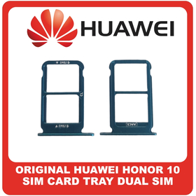 Γνήσια Original Huawei Honor 10, Honor10 (COL-AL10, COL-L29) Sim Card Tray Dual Sim Υποδοχέας Θήκης Κάρτας Sim Phantom Green Πράσινο 51661HYU (Service Pack By Huawei)