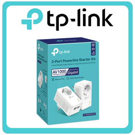 TP-LINK TL-PA7027P KIT v1 Powerline Διπλό για Ενσύρματη Σύνδεση με Passthrough Πρίζα και 2 Θύρες Gigabit Ethernet