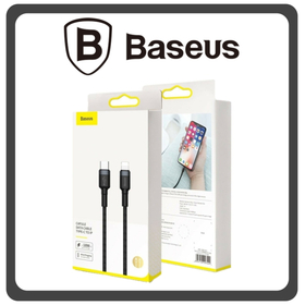 Baseus Cafule Lightning Braided USB-C to Lightning Cable 18W Red Black Μαύρο 1m (CATLKLF-91)