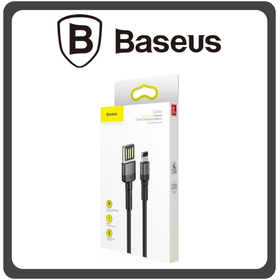Baseus Cafule Braided USB Double Sided to Lightning 2,4A Cable Gray Γκρι 1m (CALKLF-GG1)