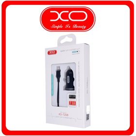 XO Φορτιστής Αυτοκινήτου Μαύρος Συνολικής Έντασης 2.1A Γρήγορης Φόρτισης με μία Θύρα USB μαζί με Καλώδιο Lightning TZO8-LIGHT