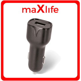 Maxlife Φορτιστής Αυτοκινήτου Μαύρος MXCC-01 Συνολικής Έντασης 2.1A με μία Θύρα USB μαζί με Καλώδιο Type-C