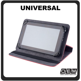 Θήκη Book Universal, Leather Δερματίνη For Tablets 7-8" Flip Black-Gray